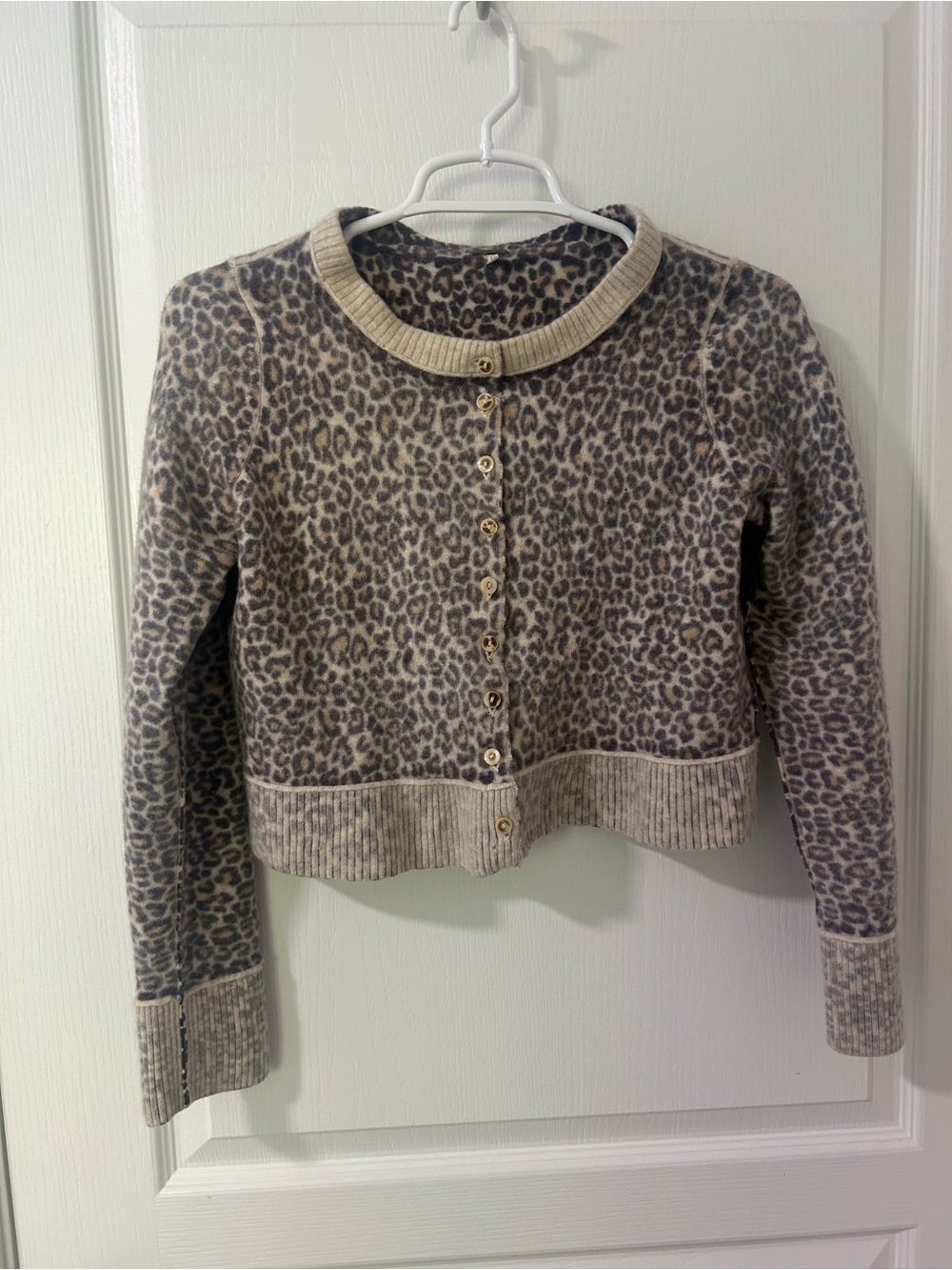 Free People "Nocturnal" Patterned Cashmere Cardigan